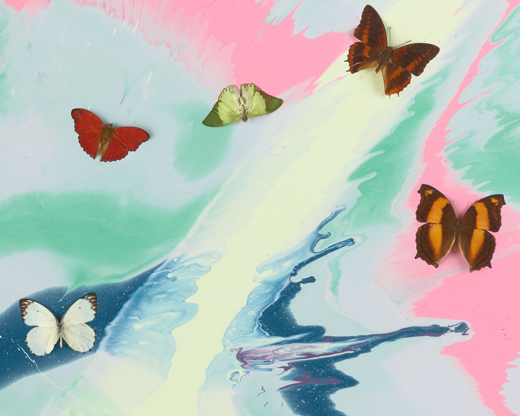 Beautiful Mother May Care, the Light of Your True Self Will Always Shine Through, Five Past Ten Painting (with Butterflies) 4