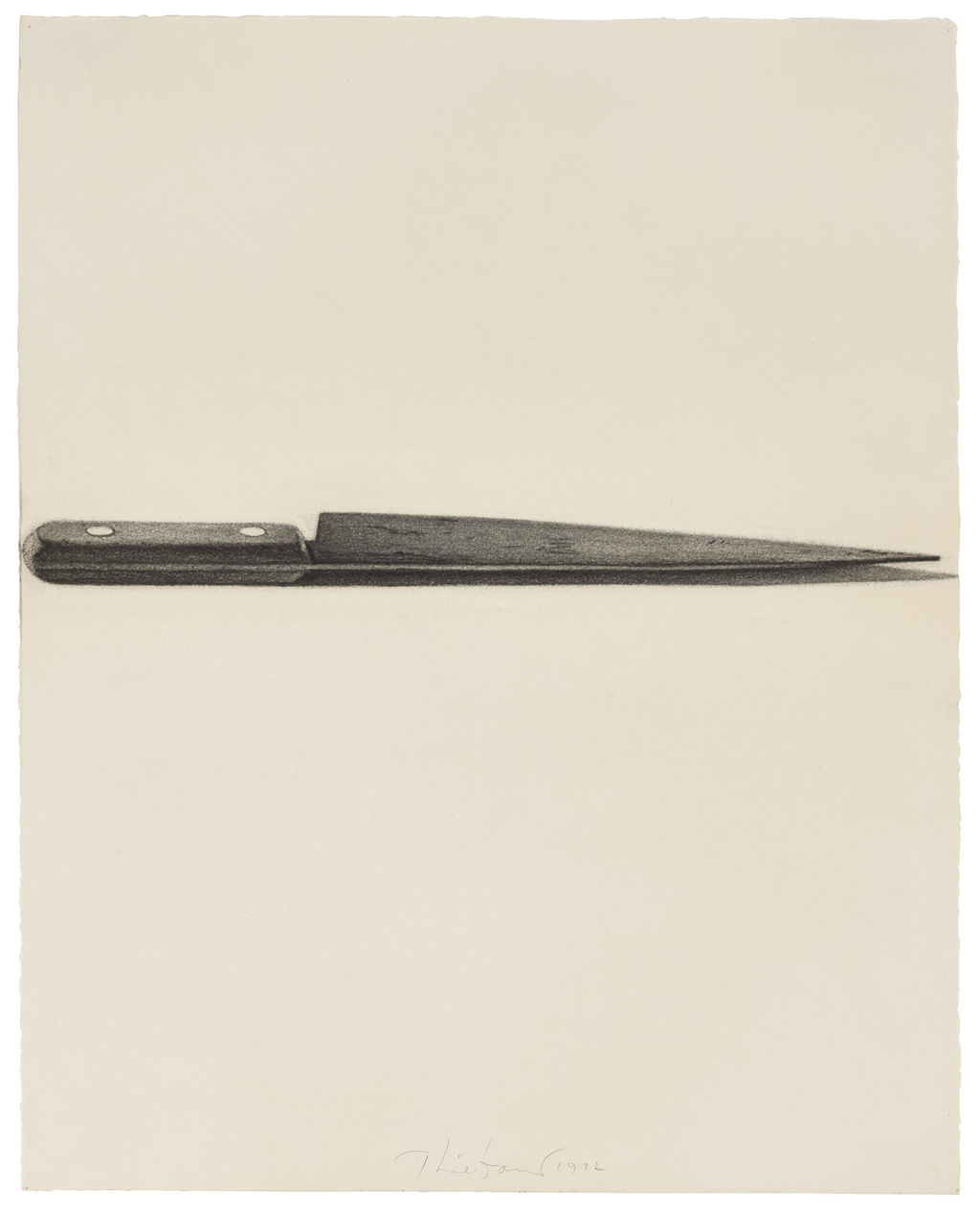 Knife by Wayne Thiebaud sold for $152,400. Image courtesy of Christie's