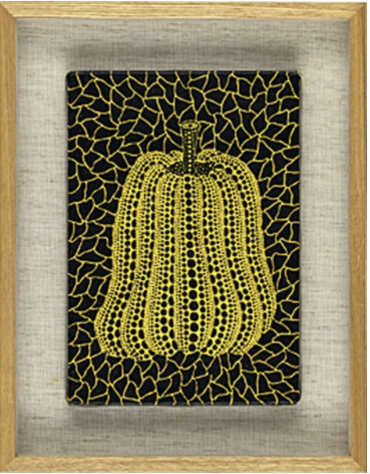 Yayoi Kusama's Pumpkin (1990) sold for $495,773 at Mainichi, Tokyo. Image courtesy of Mainichi Auction Inc.