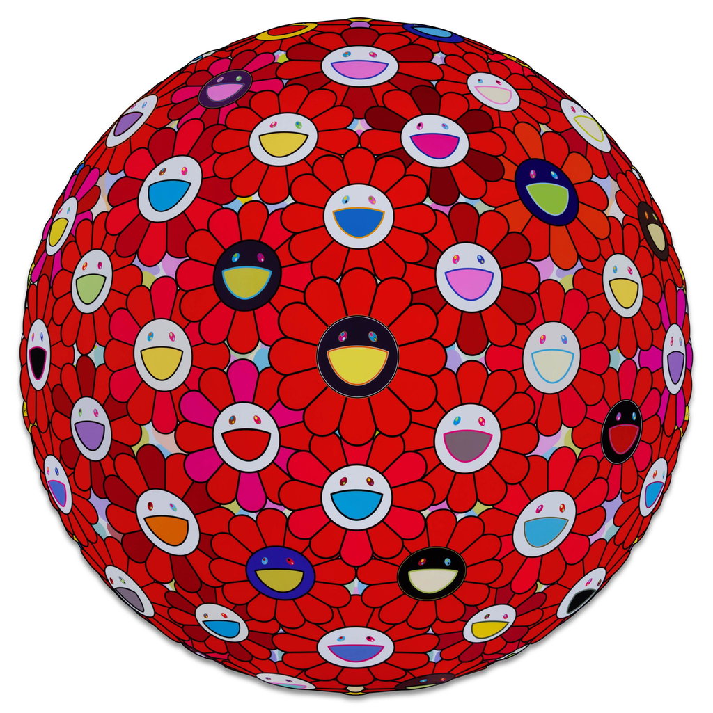 Flowerball: Bright Red by Takashi Murakami sold for $440,900. Image courtesy of Sotheby's