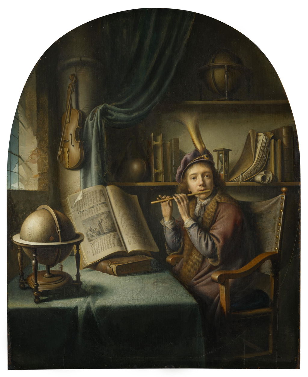 The Flute Player by Gerrit Dou sold for $5.06m.
Image courtesy of Christie's