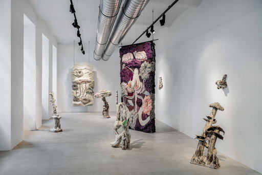 Photo reportage from the exhibition 'Beautiful Pulsating Web' by Laura Põld at the Kahan Art Space Vienna