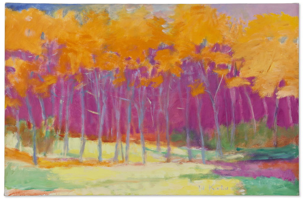Study for Orange Celebration II by Wolf Kahn sold for $152,400. Image courtesy of Christie's