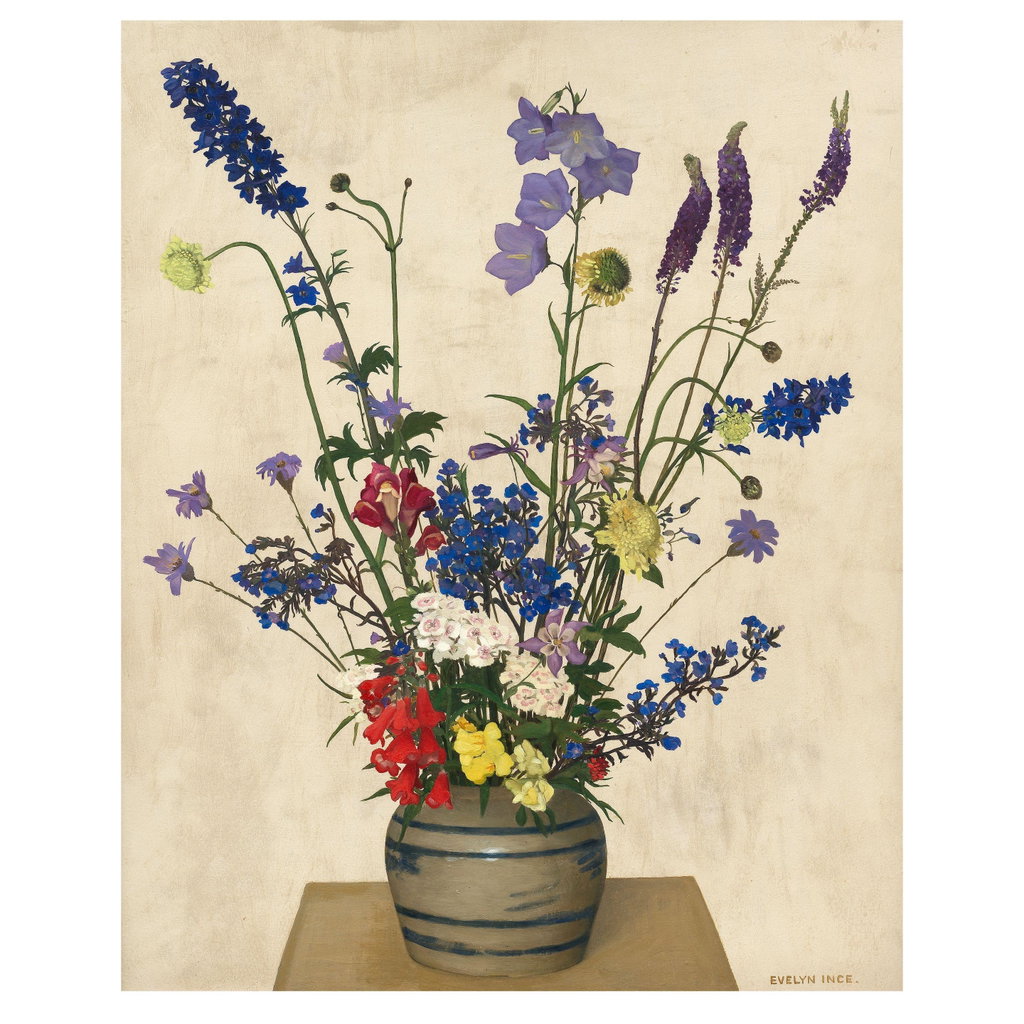 Flower Piece by Evelyn Ince sold for $9,320 (1060% above estimate). Image courtesy of Bonhams