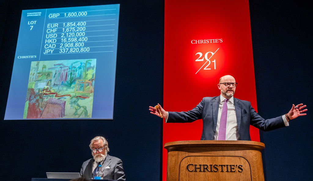 Christie's auction score falls despite eye-catching lots