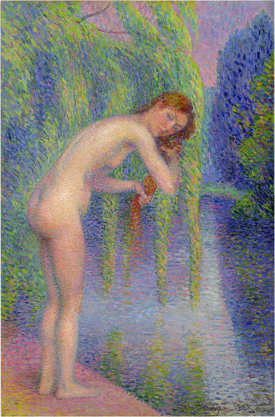 Baigneuse se lave les cheveux (1903). Sold for $143,000 in 1989. Image courtesy of Christie's
