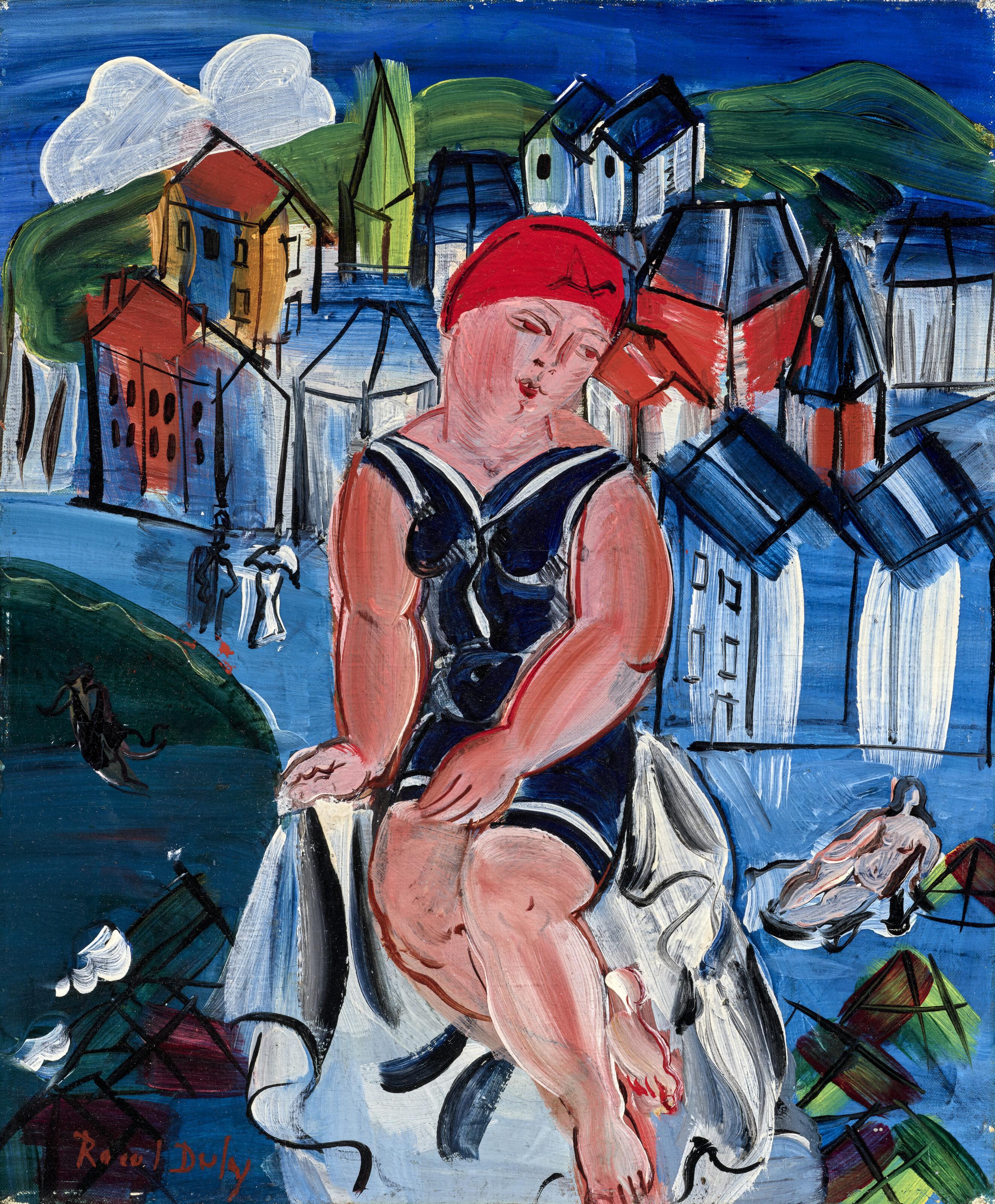 Raoul Dufy、BAIGNEUSE、海外版超希少レゾネ、新品額付 Raoul Dufy Work Sells for $88,700 But Delivers a 5% Negative Return