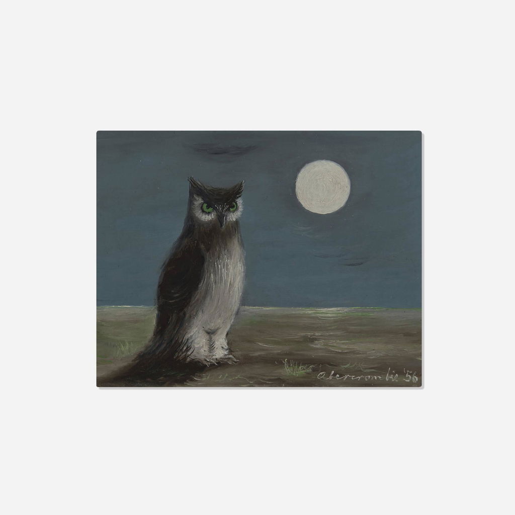 Little Owl and Moon by Gertrude Abercrombie sold for $256,000. Image courtesy of Rago
