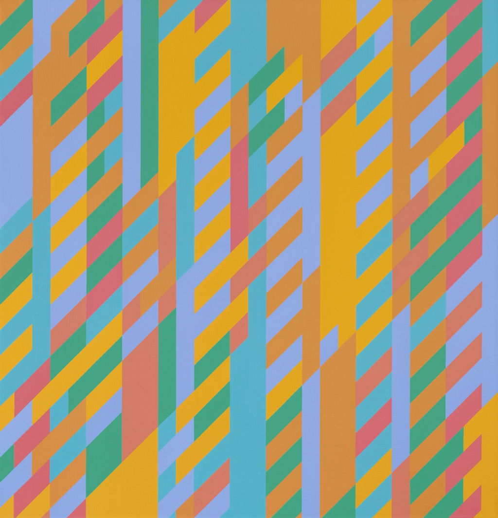 Recollection by Bridget Riley sold for $1.19m. Image courtesy of Christie's