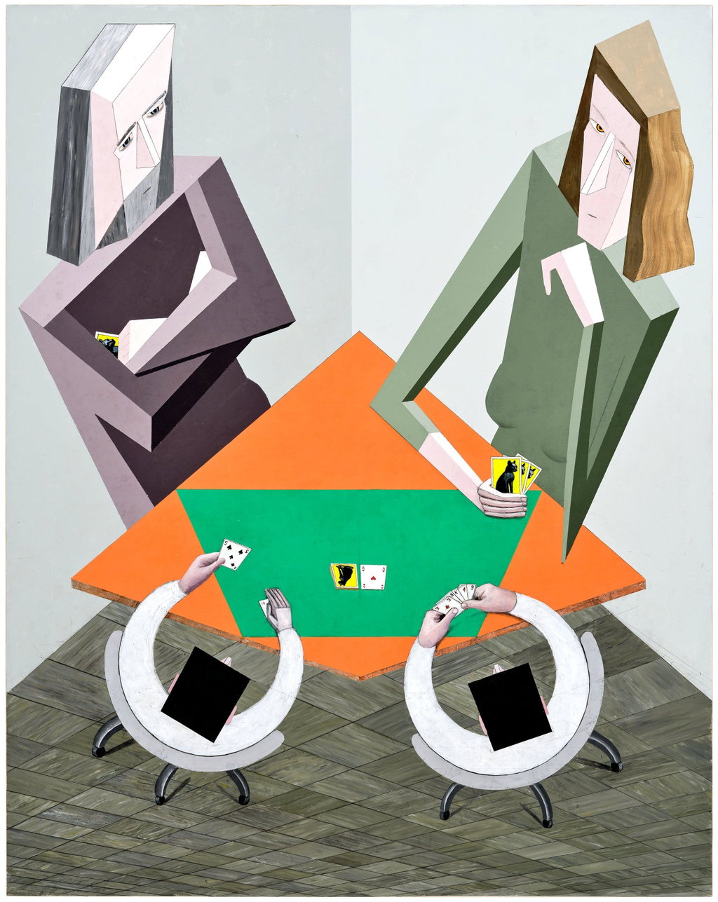 Cardplayers by Mernet Larsen sold for $46,100. Image courtesy of Phillips