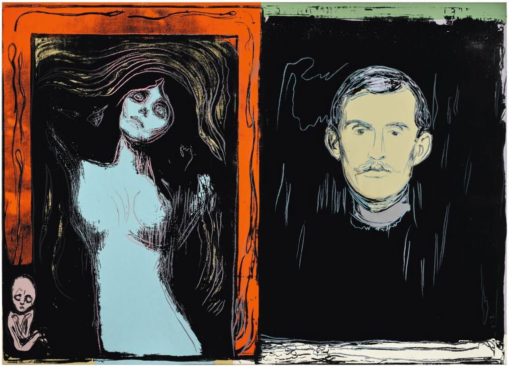 Madonna and Self-Portrait with Skeleton's Arm (After Munch). Image courtesy of Sotheby's