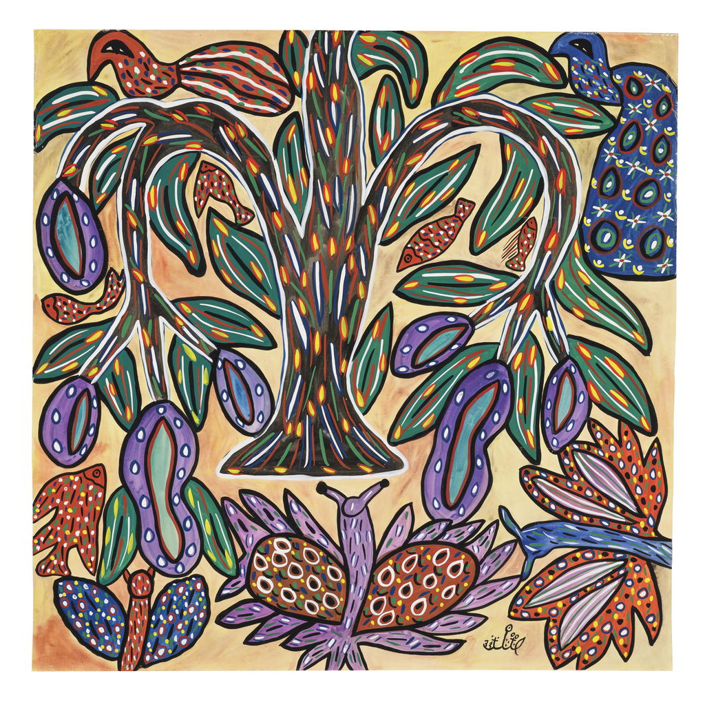 Untitled (Plateau, lampes, fruits et papillons). Image courtesy of Christie's