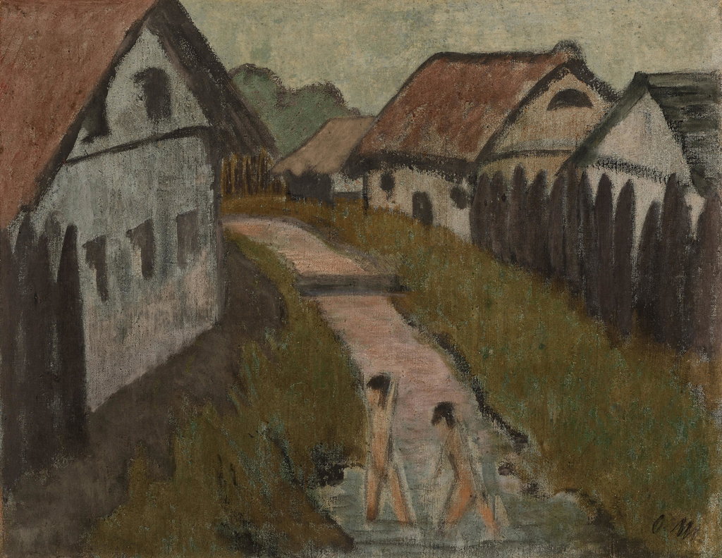 Dorfbach mit Badenden (Village Stream with Bathers). Image courtesy of Sotheby's