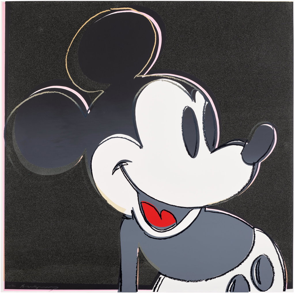 Mickey Mouse, from Myths by Andy Warhol sold for $260,900. Image courtesy of Phillips