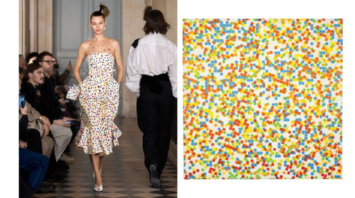 A Look from Jacquemus Fall/Winter 2026 Recalls a François Morellet Geometric Artwork
