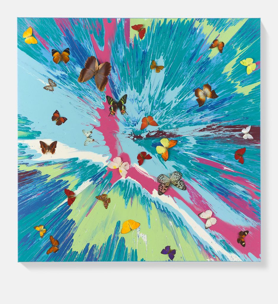 Beautiful Electric Razzle Dazzle Painting (with Butterflies) 1 main image