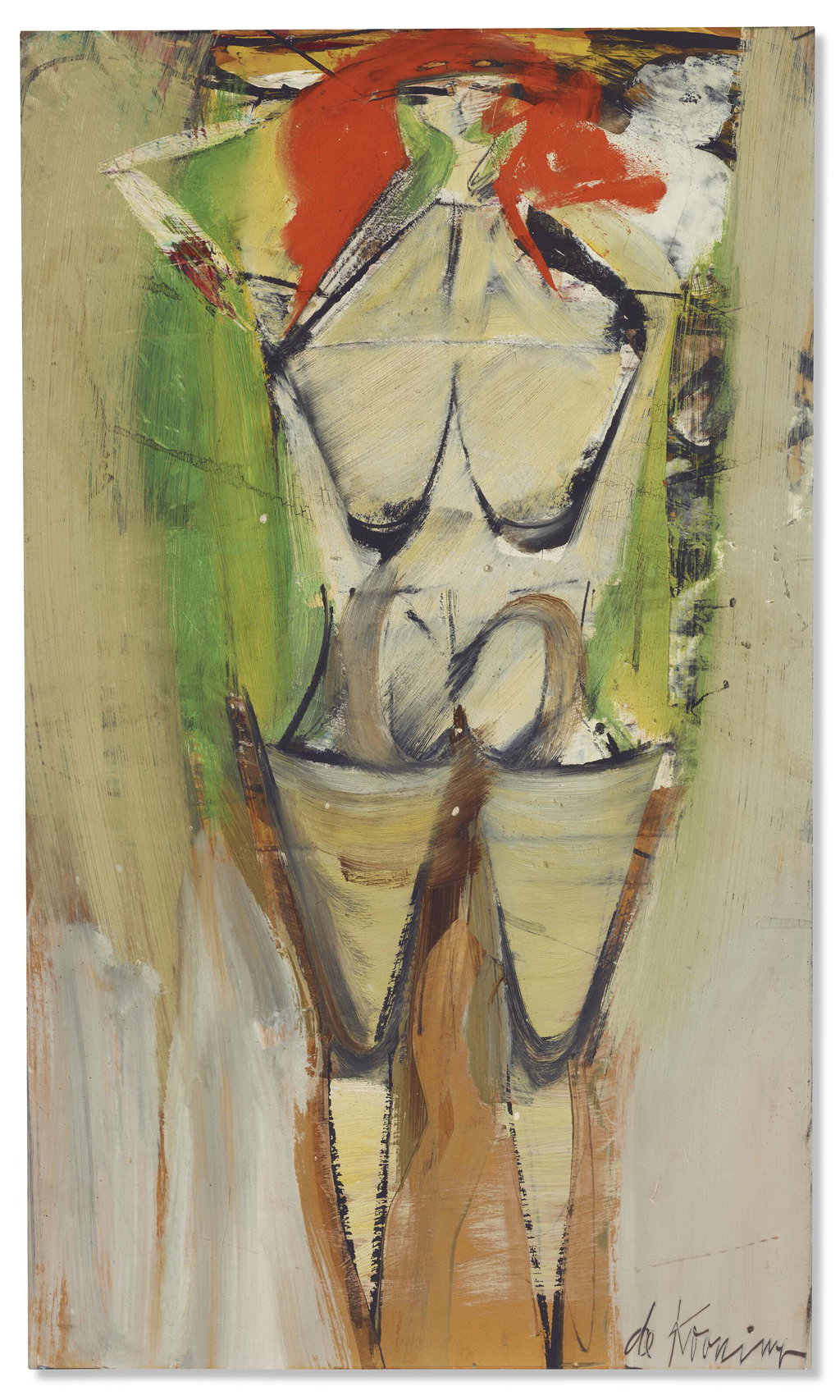 Figure in Landscape I by Willem de Kooning estimated at $3.5m (low) to $5.5m (high). Image courtesy of Christie's