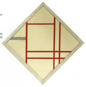 Composition in red white and grey (1935). Sold for $31,000 in 2000. Image courtesy of Christie's