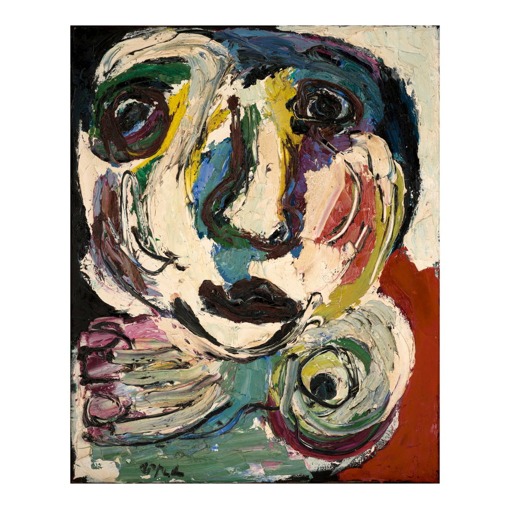 Waiting Face by Karel Appel sold for $318,000. Image courtesy of Bonhams