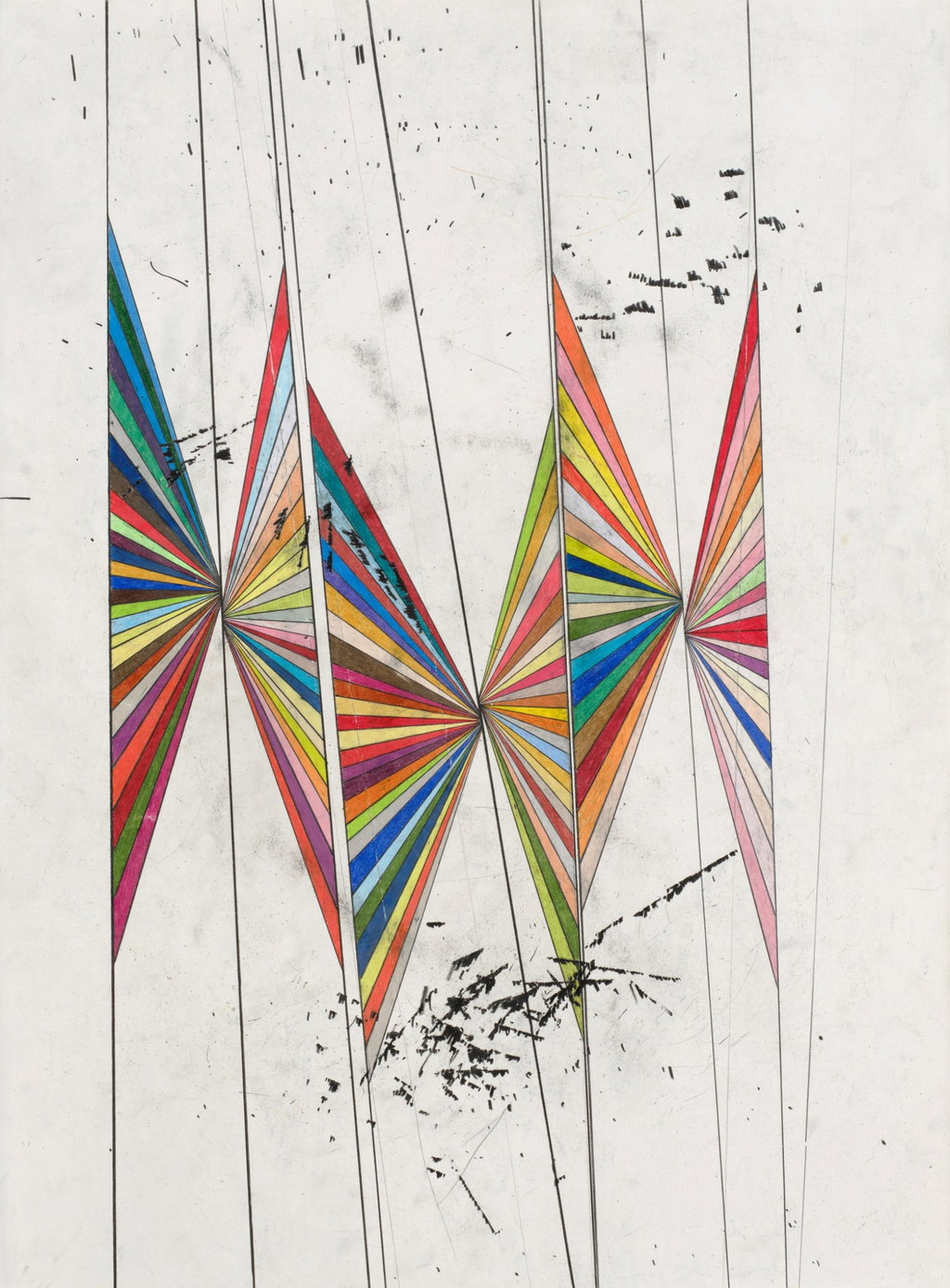Untitled (Colored Butterfly White Background Six Wings). Image courtesy of Sotheby's