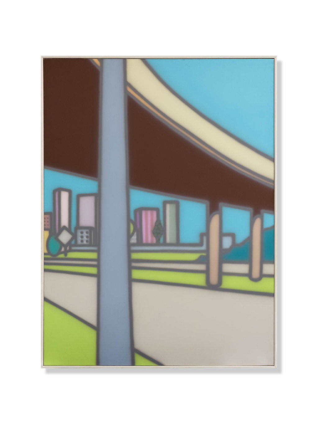 Freeway (Exit) by Howard Arkley sold for $664,800. Image courtesy of Bonhams