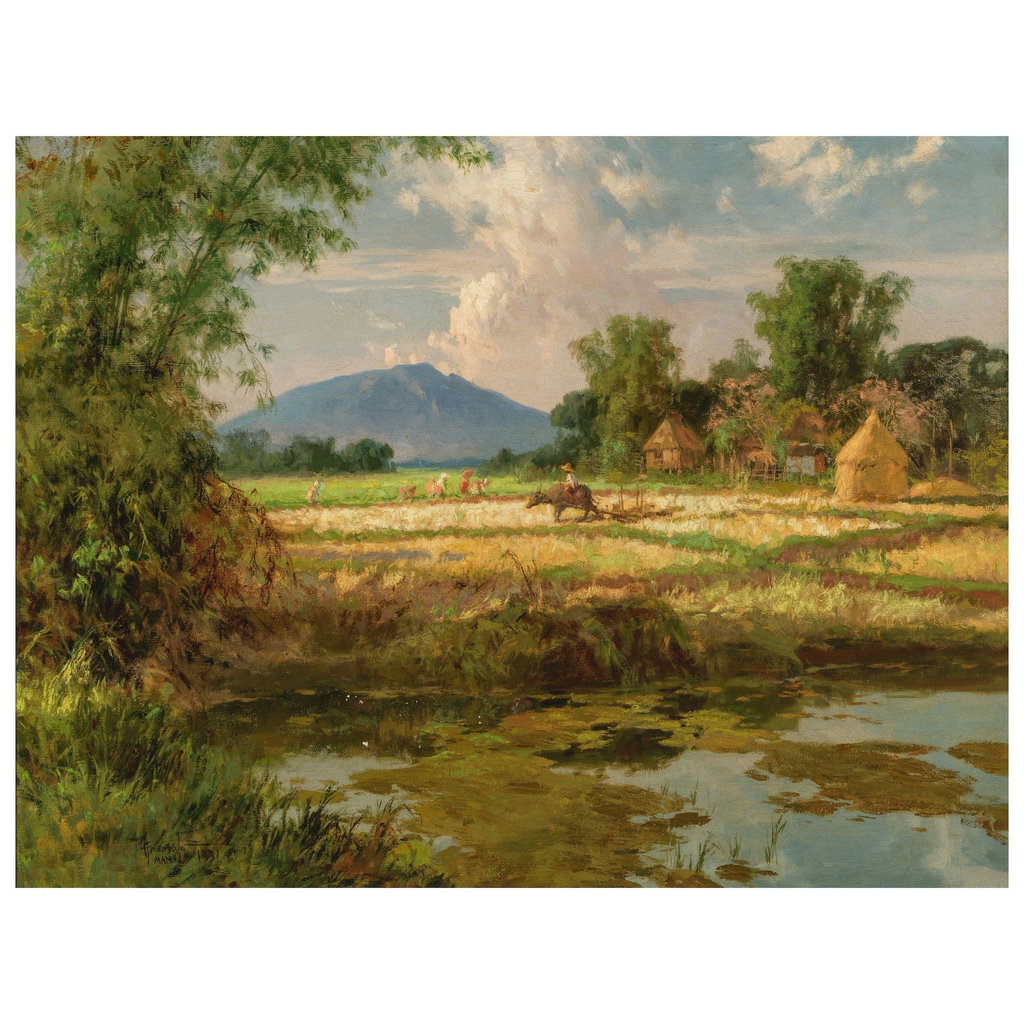 In the Rice Field by Fernando Amorsolo sold for $97,900. Image courtesy of Bonhams