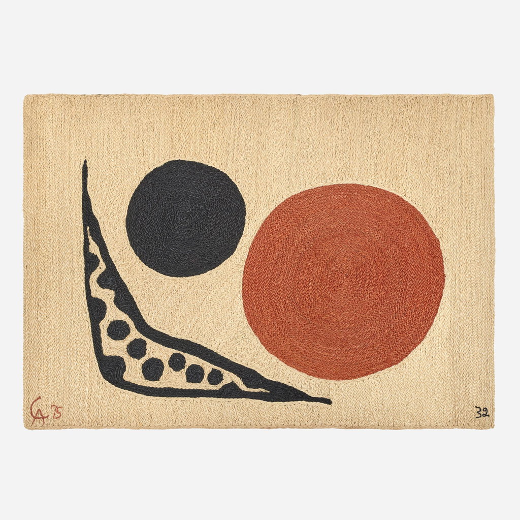 Moon tapestry by After Alexander Calder sold for $25,600. Image courtesy of Rago