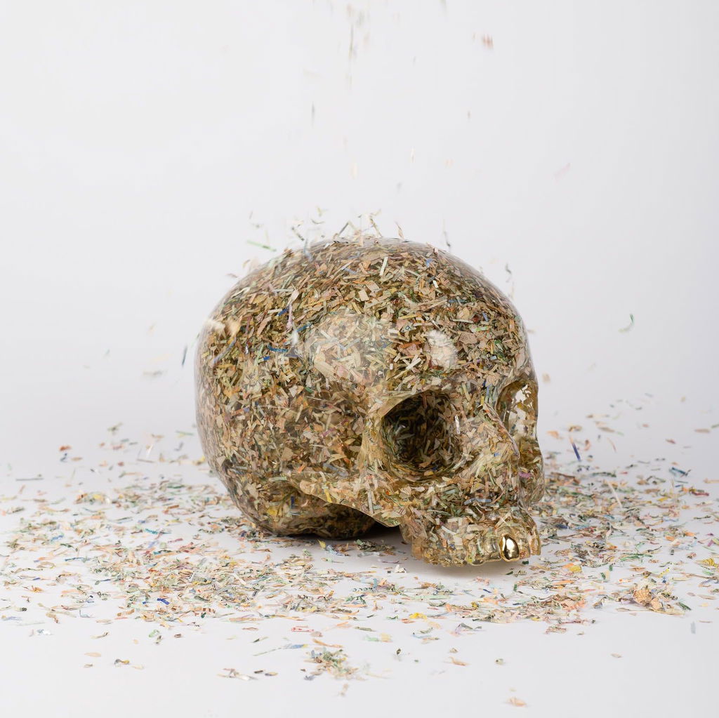 A U.K. Artist Filled Resin Skulls With $1 Million in Shredded Cash to Protest the Cost of Living Crisis. You Can Take One Home for $1,250