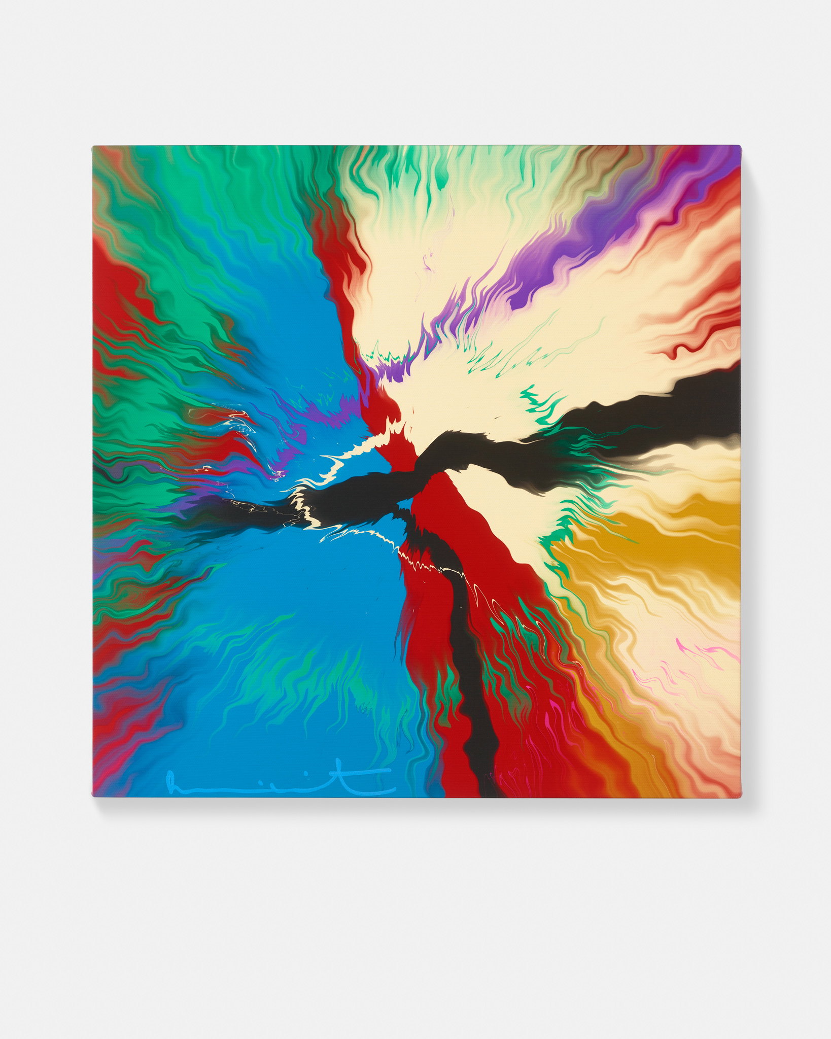 Beautiful, Remnant Almost Preternatural, Singularly Clear And Distinct Bursting River Painting image #1 main image