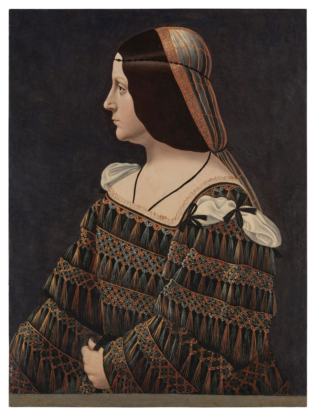 Portrait of an Elegantly-Attired Noblewoman in Profile. Image courtesy of Sotheby's