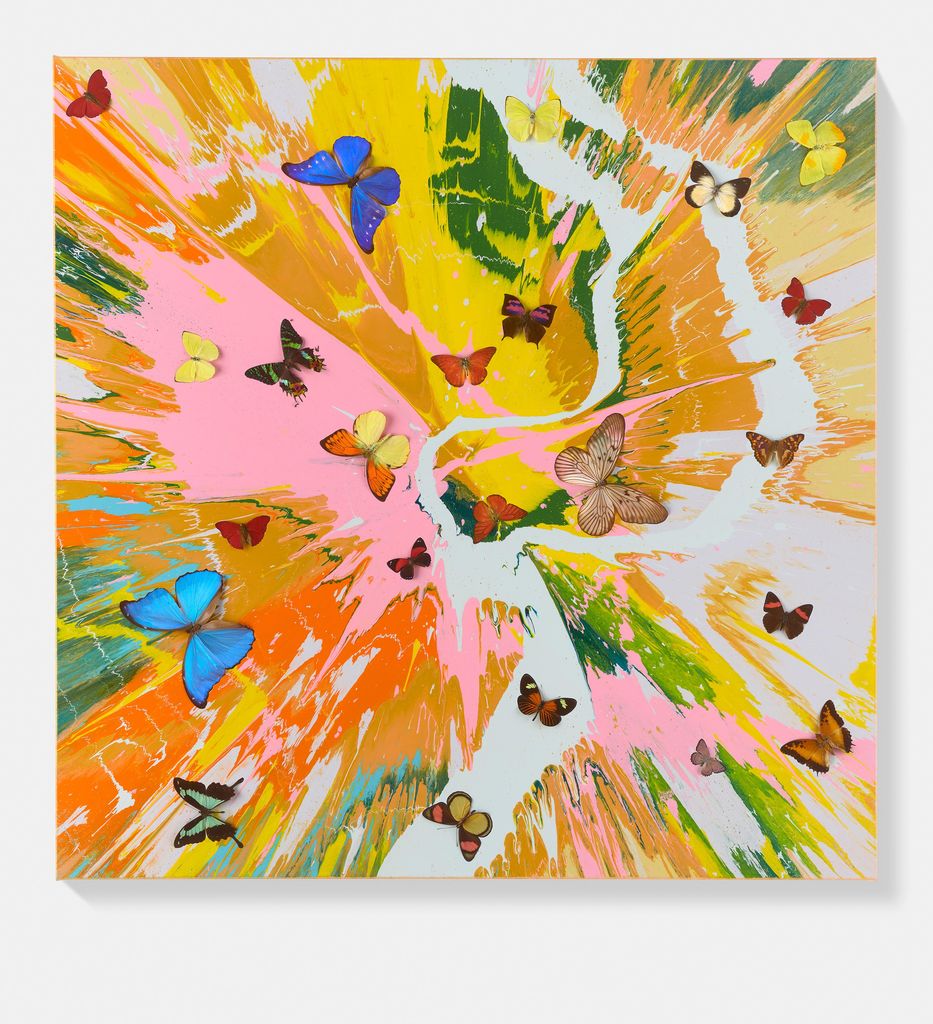 Beautiful Sky in Your Eyes Painting (with Butterflies) 1 main image