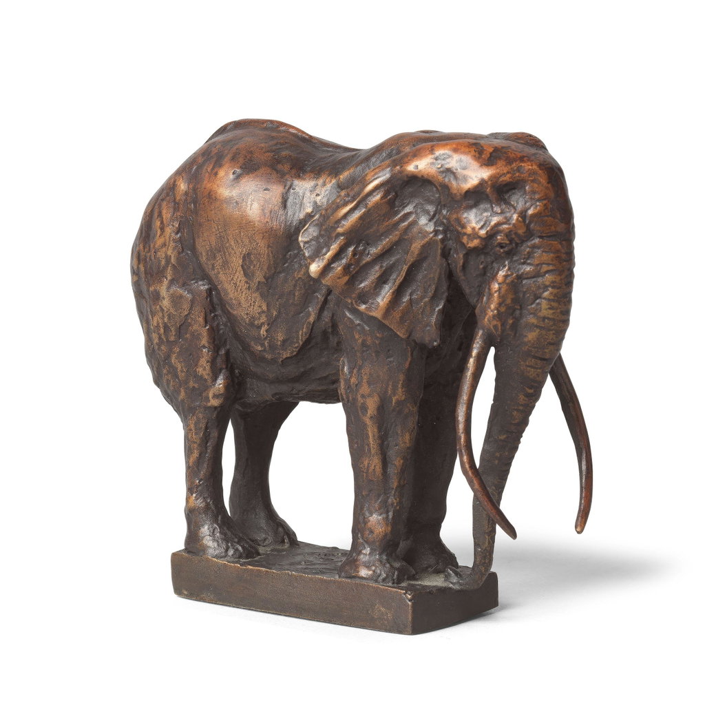 Maquette for Mzee by Mark Coreth sold for $3,793. Image courtesy of Bonhams