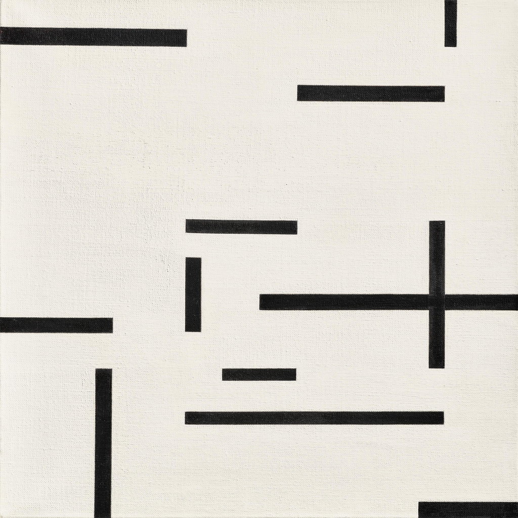 White and Black (1948). Sold for $425,600 in 2022. Image courtesy of Christie's