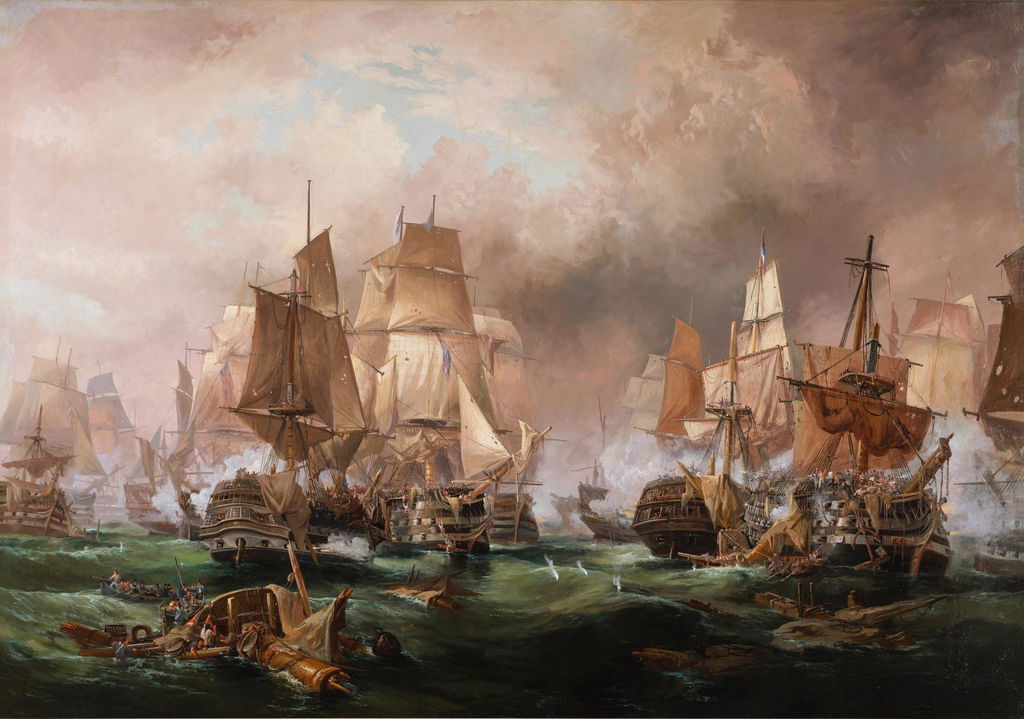 Battle of Trafalgar, 21 October 1805. Image courtesy of Sotheby's