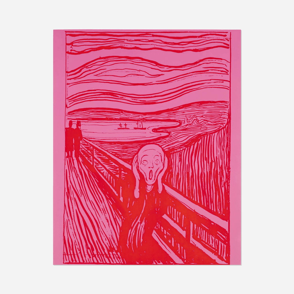 The Scream (After Edvard Munch) by Andy Warhol sold for $217,600. Image courtesy of Rago