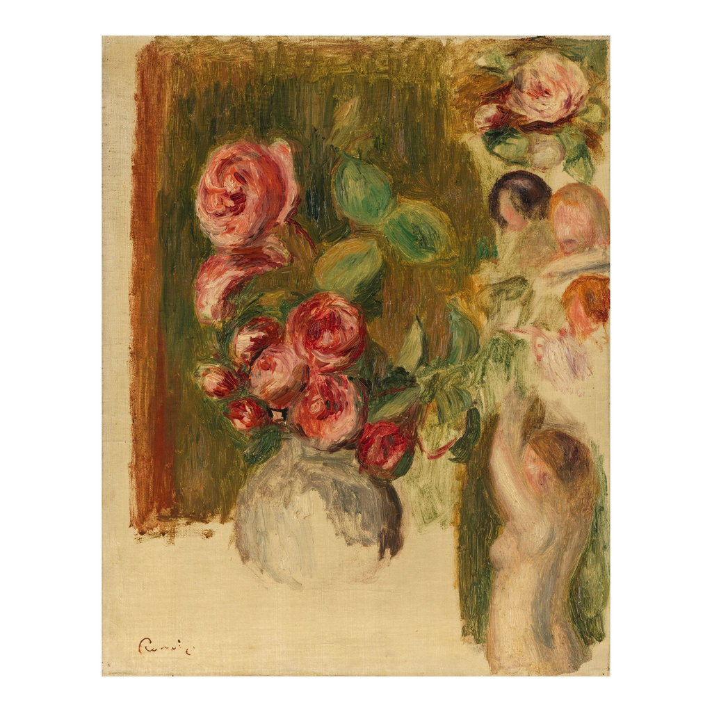 Étude de roses, de têtes et de nus by Pierre-Auguste Renoir sold for $356,100. Image courtesy of Bonhams