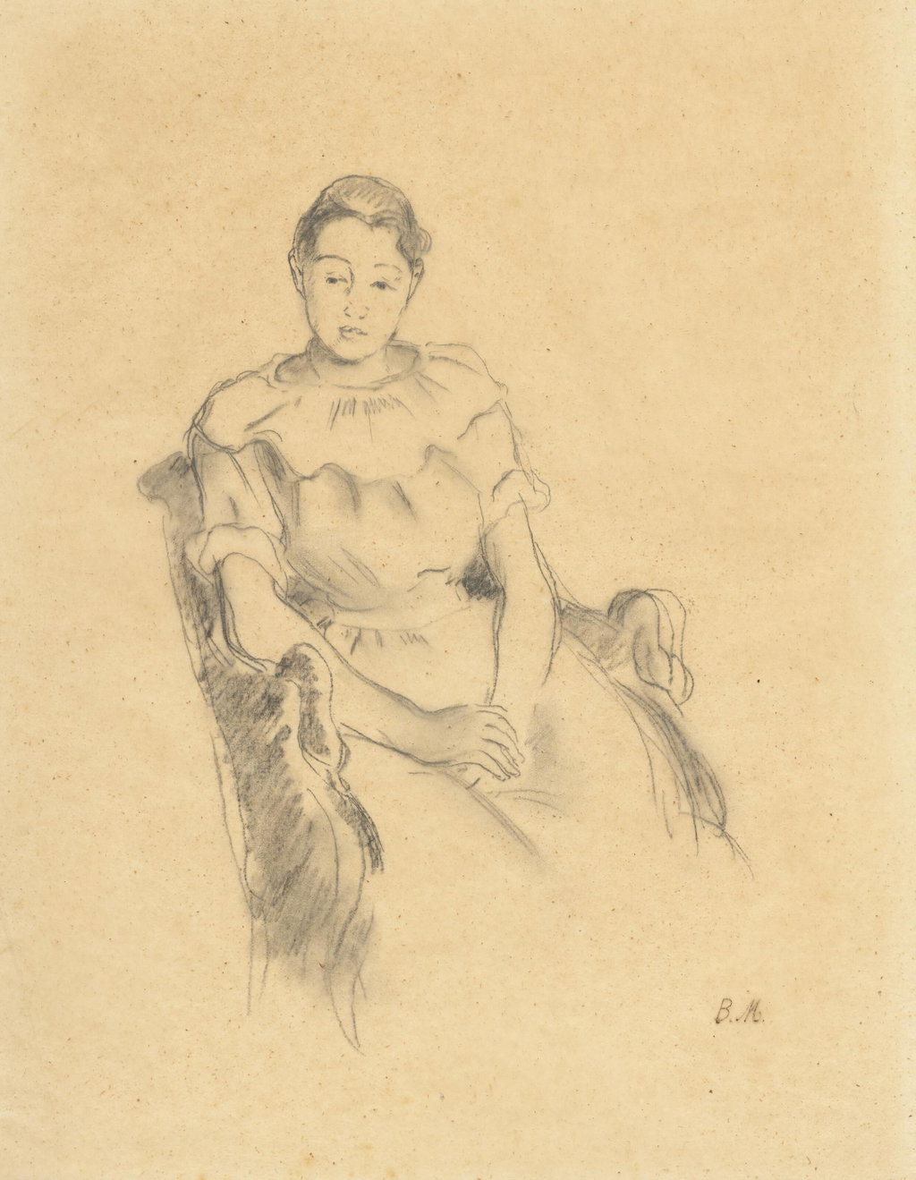 Étude pour 'La jeune fille au repos'. Image courtesy of Christie's
