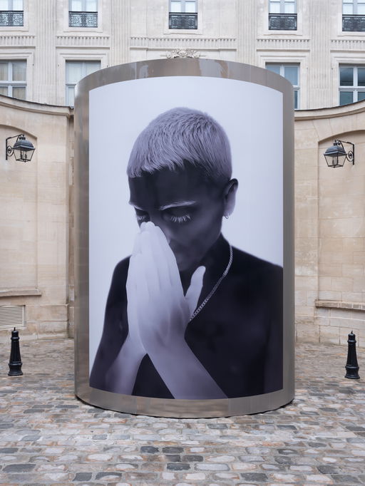 At Dover Street Market, Paris, Greek philosophy and surveillance technology illustrate queer bodies
