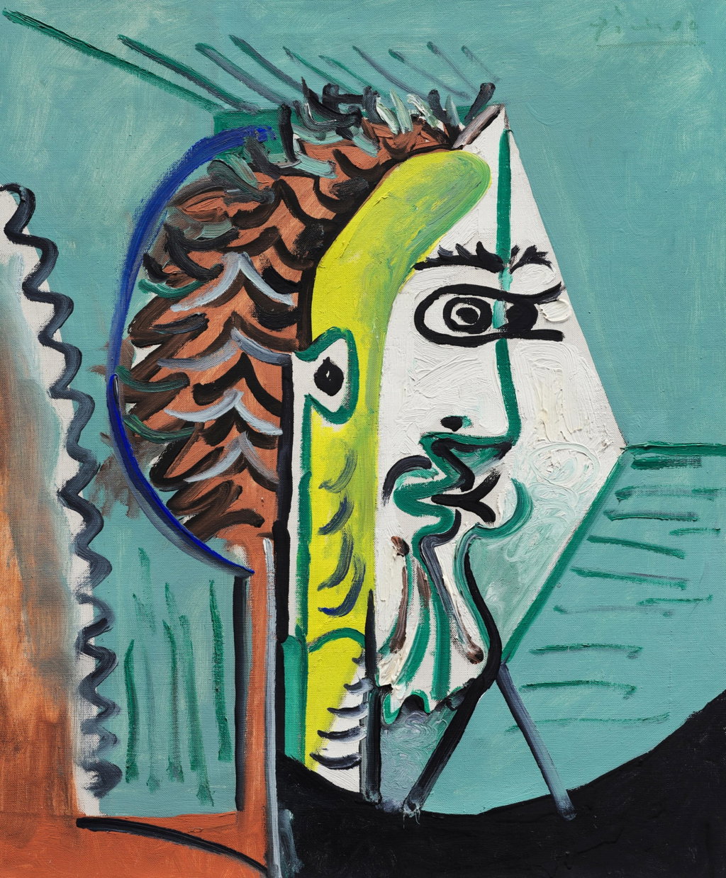 Tête d'homme, profil by Pablo Picasso estimated at $3.37m (low) to $4.49m (high). Image courtesy of Sotheby's