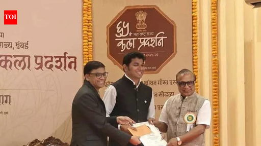 Yogesh Adkine wins state art award for painting ‘Untold Story 11’