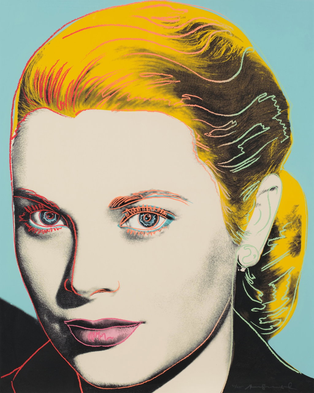 Grace Kelly by Andy Warhol sold for $153,600. Image courtesy of Sotheby's