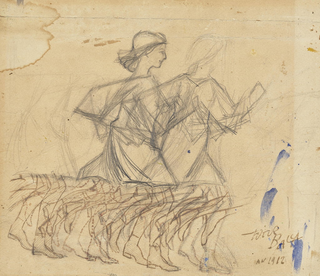 Bambina che corre sul balcone, studio. Image courtesy of Christie's