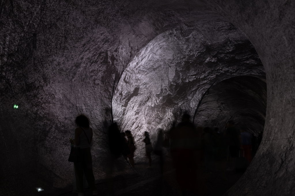 JR's cavern beats the Louvre