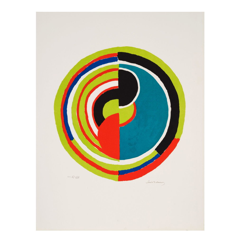 Signal by Sonia Delaunay sold for $1,743 (417% above estimate). Image courtesy of Bonhams Cornette de Saint Cyr