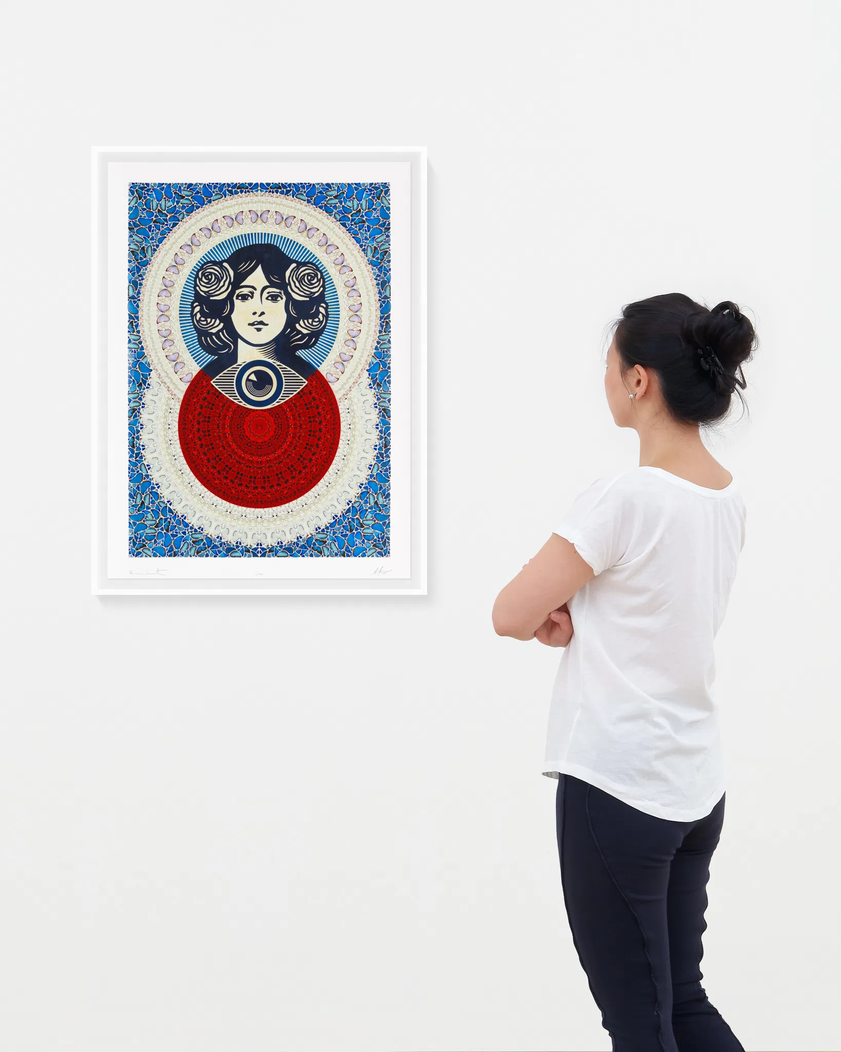 Third Eye Butterfly Mandala (Blue) (Small) scale image