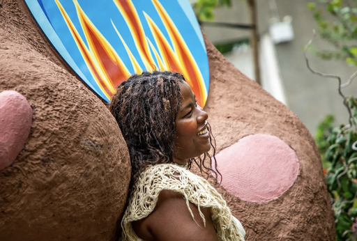 Precious Okoyomon's 25-Foot-Long Teddy Bear Lands in Queens