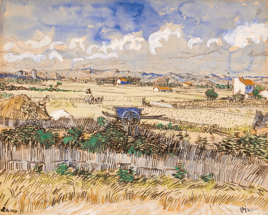 La Moisson en Provence by Vincent van Gogh estimated at $25m (low) to $35m (high). Image courtesy of Sotheby's