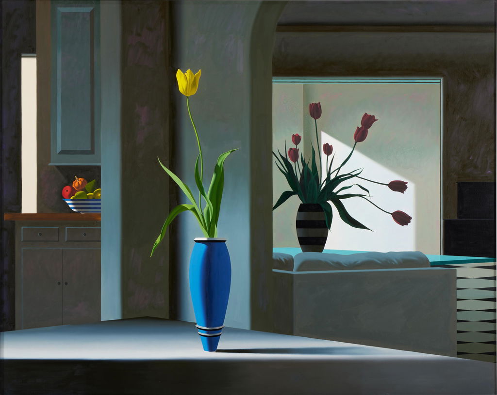 Interior with Yellow Tulip in the Light and Red. Image courtesy of Sotheby's, Online