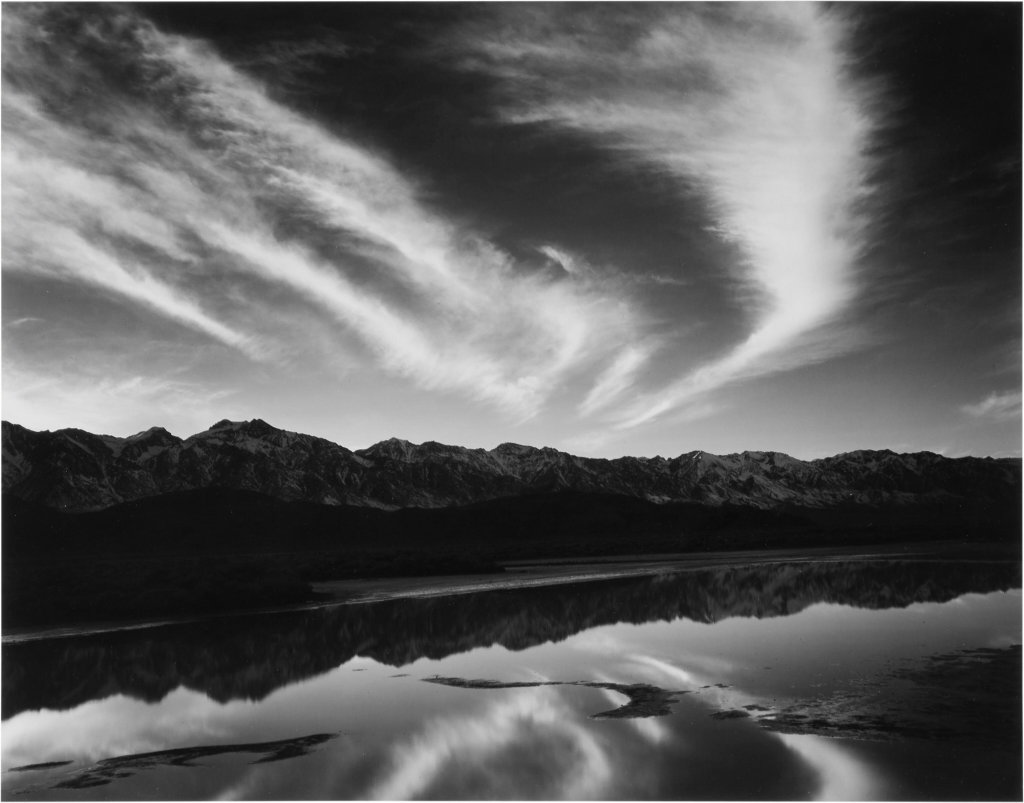 ‘Evening Clouds and Pool, East Side of the Sierra Nevada from the Owens Valley, California’, 1962. Image courtesy of Sotheby's