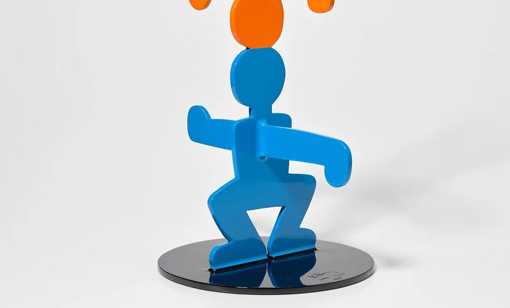 Acrobats by Keith Haring sold for $306,000. Image courtesy of Phillips